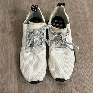 Men’s White Adidas NMD_R1 Sneakers
